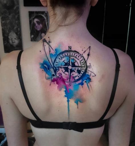 100 Awesome Compass Tattoo Designs | Art and Design