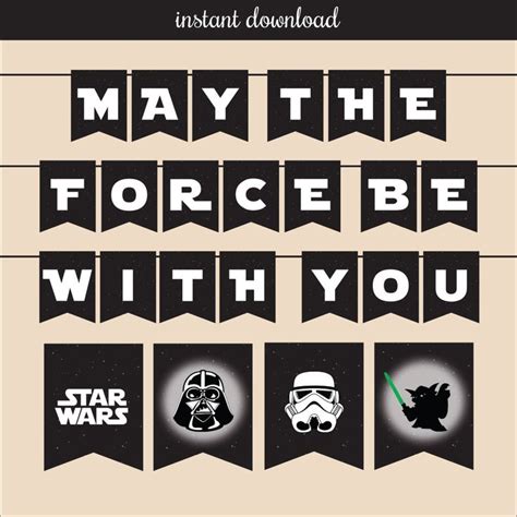 Star Wars Printable Banner ALL OCCASION - instant download by SomeFunPrints on Etsy https://www ...