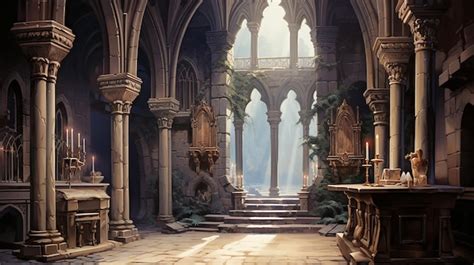 Premium AI Image | Anton's Giant CastleStyle Interior