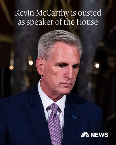 BREAKING: Speaker Kevin McCarthy is ousted in a vote pushed by conservatives, marking the first ...