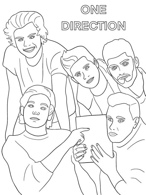 One Direction Coloring Pages To Print Out