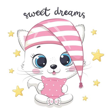 Cute baby cat 1213389 Vector Art at Vecteezy