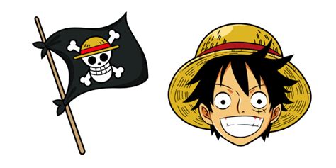 One Piece Anime Cursor with Monkey D. Luffy - Sweezy Cursors