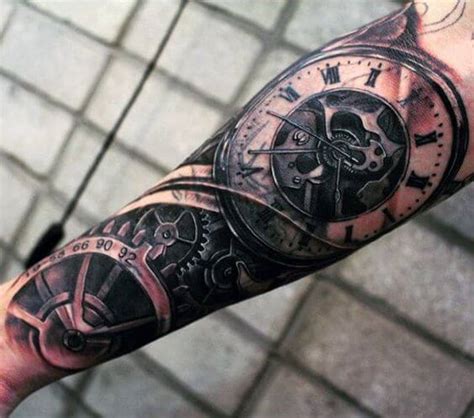 Clock Tattoos for Men - Ideas and Designs for Guys