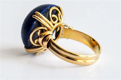 Lapis Lazuli Gold Ring at 1stdibs