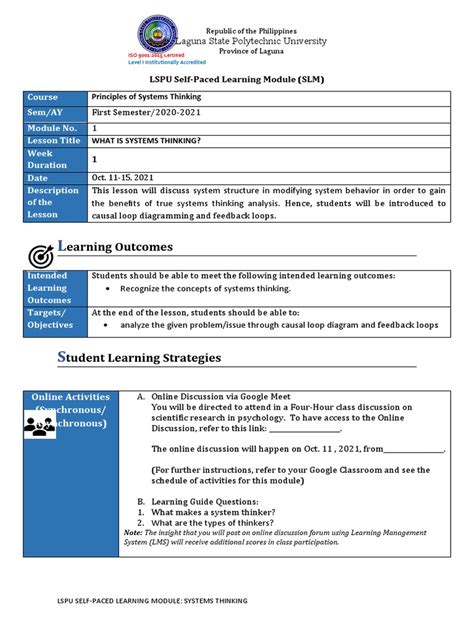 Systems Thinking Mod1 | PDF | System | Thought