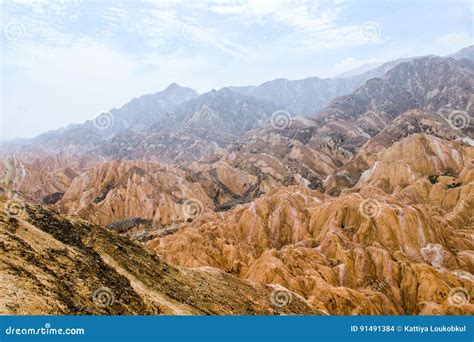 Danxia Rainbow Mountains, Zhangye, Gansu Province, China Stock Photo ...