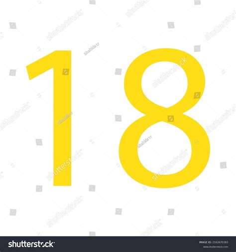 18 Number Simple Clip Art Vector Stock Vector (Royalty Free) 2162670383 ...