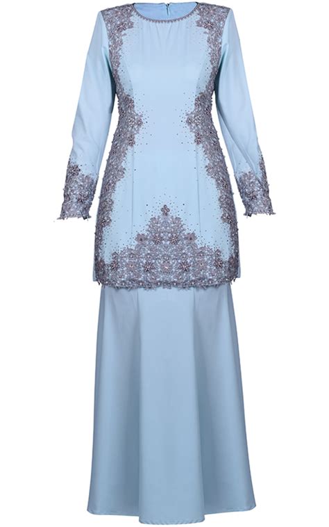 BAJU KURUNG MODEN BELLA - PALE TURQUOISE - Baju Kurung - Women