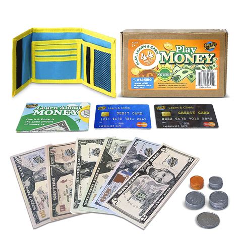 Buy Play Money Set for Kids - Bills, Coins, Pretend Play Money & Credit ...