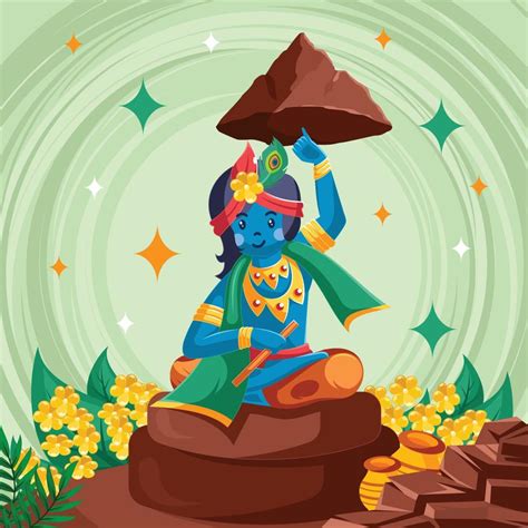 Govardhan Puja Background 11717819 Vector Art at Vecteezy