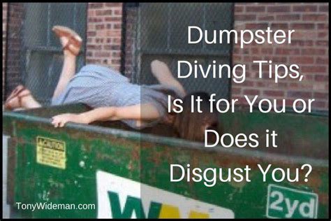 Dumpster Diving Tips, Is It for You or Does it Disgust You?