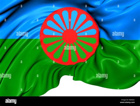 Romani People Flag. Close Up Stock Photo - Alamy