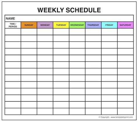 Free Online Printable Daily Schedule Maker - Printable Templates