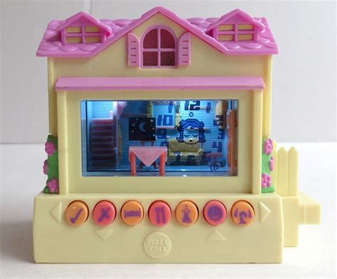 Pixel Chix Yellow Pink Roof House Cottage Electronic Interactive Game Playset | 2000s toys ...