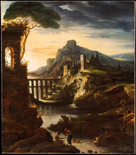 Evening: Landscape with an Aqueduct by Théodore Gericault, European Paintings Purchase, Gift of ...