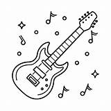 Premium Vector  Guitar outline For coloring Pages sketch template