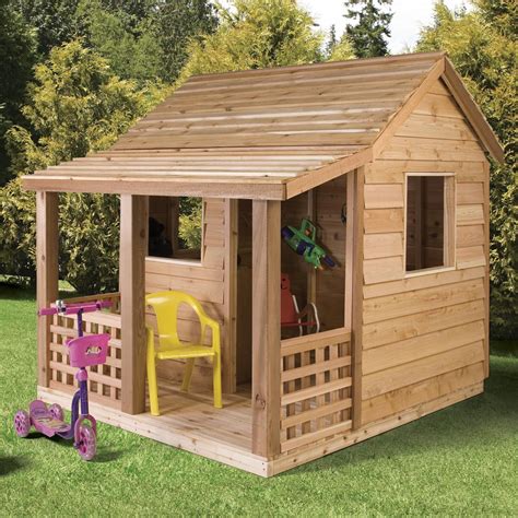 Cedar Shed Cabin Cedar Playhouse | www.hayneedle.com | Play houses, Cedar shed, Shed cabin