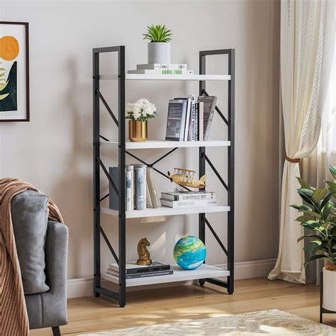 YITAHOME 4-Tier Bookshelf, Modern Free Standing 4 Shelf Bookcases and ...