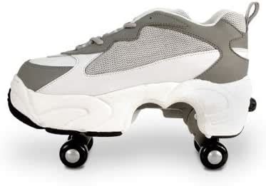 Amazon.com: 1999Gifts Roller Shoes Retractable 4 Wheels - Gray and ...