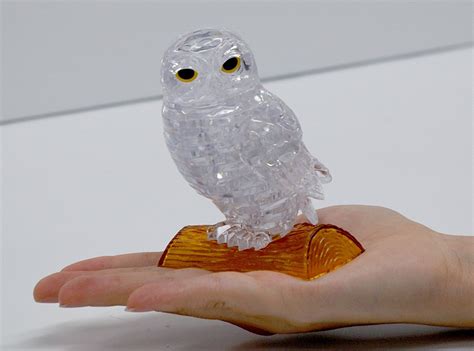 3d Crystal Puzzle Owl - White Color-UG31074