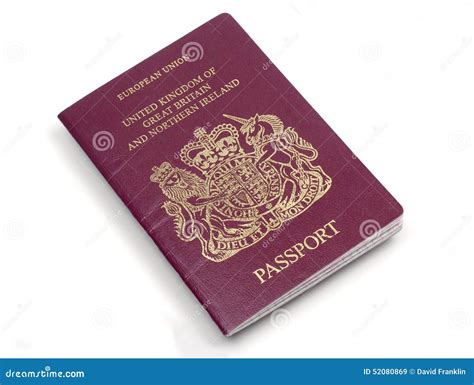 UK European Passport Front Cover, White Background Stock Image - Image of kingdom, customs: 52080869