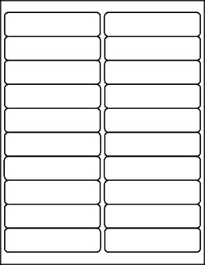 Rectangular White 100 Sheets 4 x 1 Inch Labels 4010