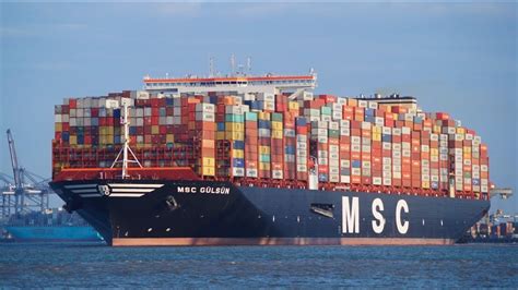 MSC GULSUN - Worlds largest containership departing the port of felixsto... | Msc, World ...