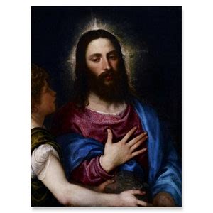 Jesus Christ Artwork, the Temptation of Christ on Canvas, Jesus Pictures, Painting by Tiziano - Etsy