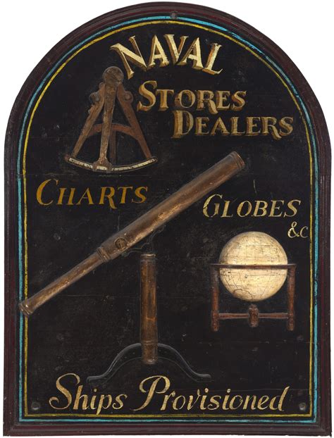 Decorative mid 19th century-style trade sign for a dealer in charts & globes - Rare & Antique Maps