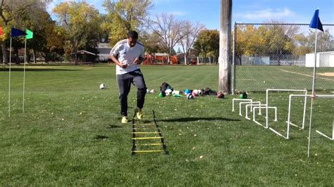 Soccer: Goalkeeper footwork drills using a ladder - YouTube