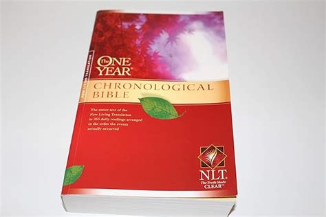 NLT One Year Chronological Bible, The (One Year Bible: Nlt): Amazon.co.uk: Tyndale ...