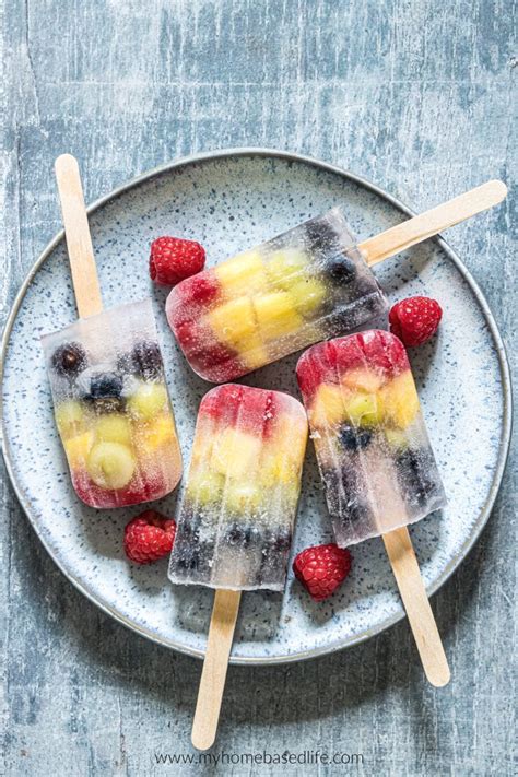 Rainbow Fruit Popsicles