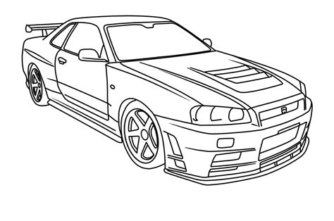 How To Draw A Nissan Skyline Easy New easy drawing tutorial from the ...