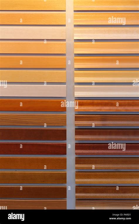 Paint for wood colour samples picker Stock Photo - Alamy