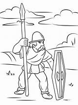 Celtic Warrior With Spear And Shield coloring Page  ColouringPages sketch template