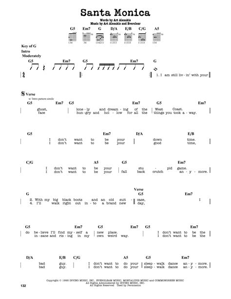 Everclear - Santa Monica sheet music