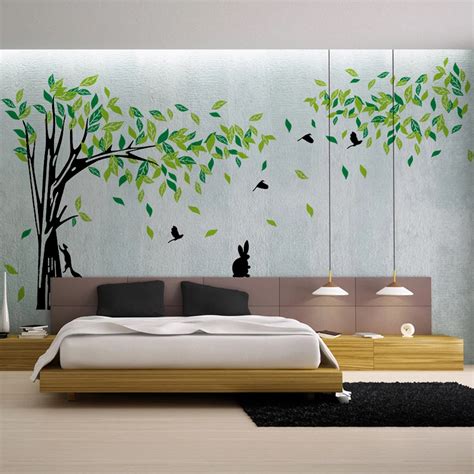 Green Tree Wall Sticker Large Vinyl Removable Living Room TV Wall Art Decals Home Decor DIY ...