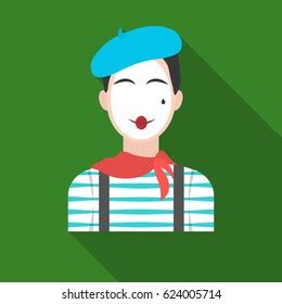 French Mime Icon Flat Style Isolated Stock Vector (Royalty Free) 624005714 | Shutterstock
