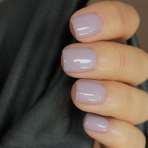 I love this nail polish color. This pale grayish, lavender nail color ...