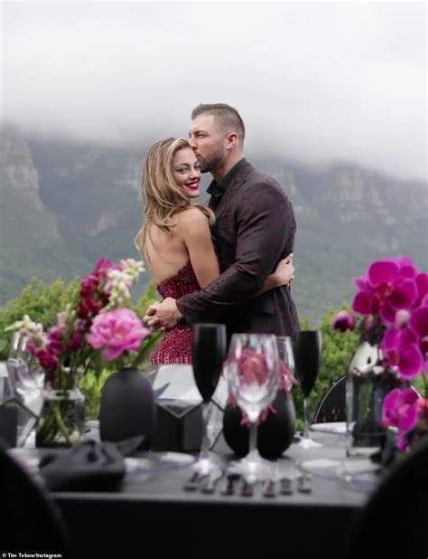 Tim Tebow and Demi-Leigh Nel-Peters enjoy an elegant wedding rehearsal dinner in South Africa ...