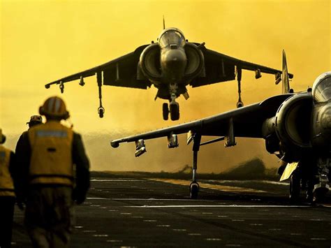 Harrier Landing On Ship And Without Gear - Business Insider