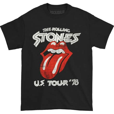 Rolling Stones - Rolling Stones Men's Tour 78 Tee T-shirt Black ...