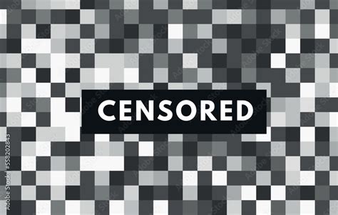 Censor blur effect texture isolated. Blurry pixel color censorship element, naked pixel blur ...