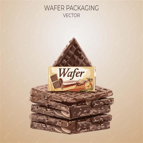 Premium Vector | Wafer Chocolate biscuit's packaging design Generative Ai