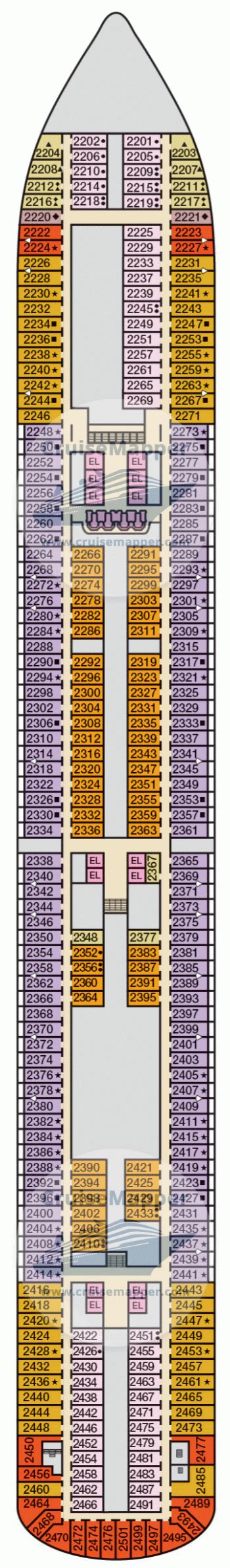 Carnival Magic deck 2 plan | CruiseMapper