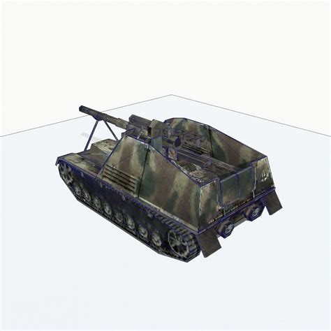 Hummel artillery gun 3D Model $9 - .3ds .blend .dae .fbx .max .obj .unknown - Free3D