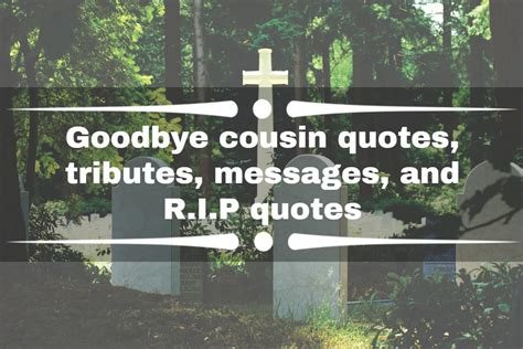 Goodbye cousin quotes, tributes, messages, and R.I.P quotes - Tuko.co.ke