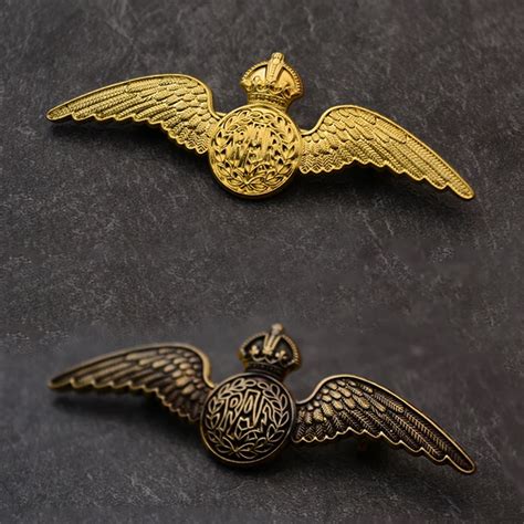 British UK RAF Royal Air Force Medal Wings Bros Aviator Badge Pin Gift ...