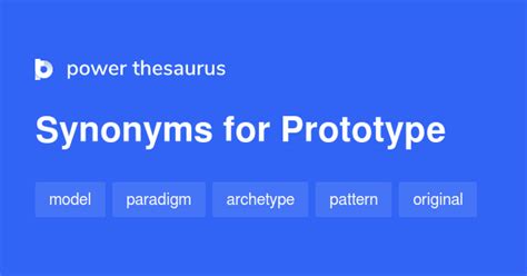 Prototype synonyms - 1 231 Words and Phrases for Prototype